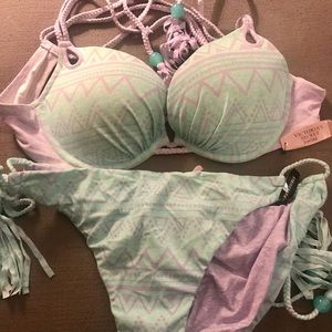 NWT VS Push-up Halter Bikini Set